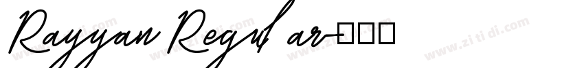 Rayyan Regular字体转换